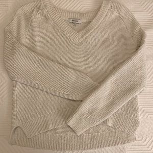 Madewell ivory knit cropped sweater